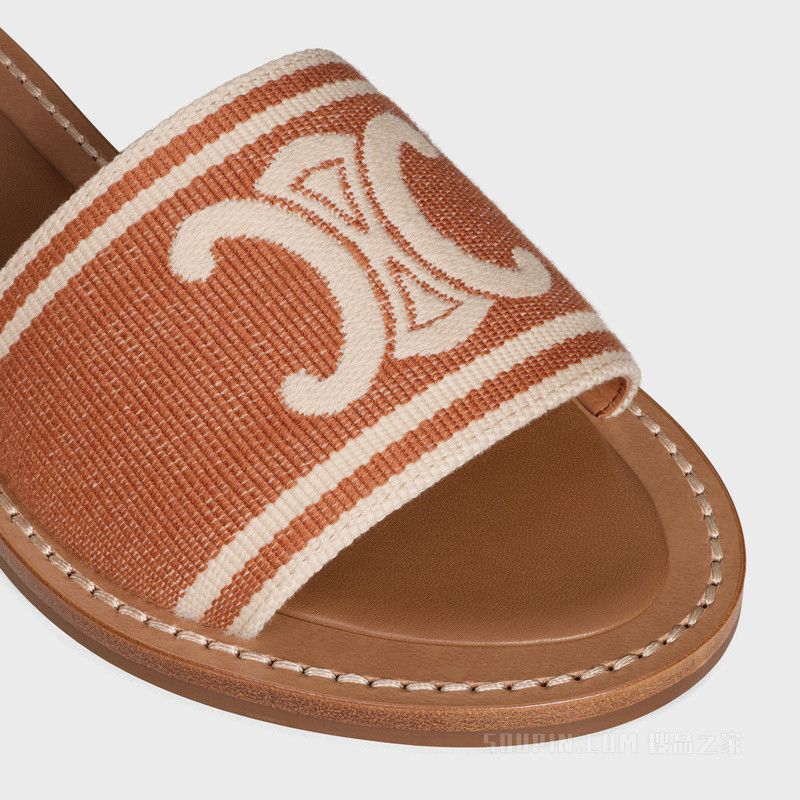Celine lympia mule in triomphe jacquard canvas orange Size US 12 / IT 42 - 4 Thumbnail