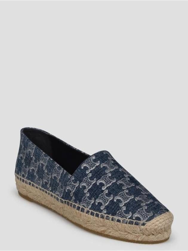 Celine triomphe stamped denim espadrilles navy Size US 5 / IT 35 - 2 Thumbnail