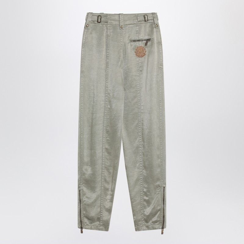 Burberry Burberry Trousers With B Shield Emblem In Lyocell Size 27" / US 4 / IT 40 - 2 Thumbnail