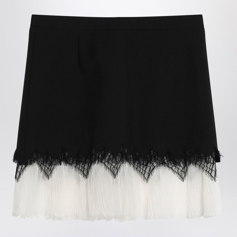 ミニスカート Alexander Mcqueen Mini Skirt With Black Ivory Spider Lace Alexander McQueen Alexander Mcqueen Mini Skirt With Black