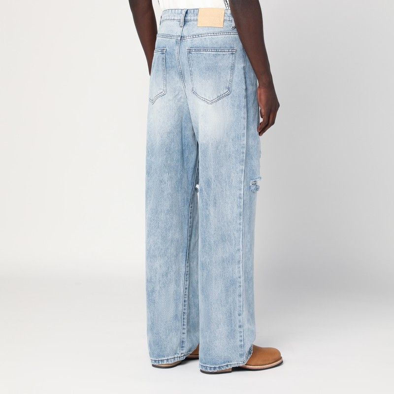 basketcase gallery Basketcase Gallery Light Blue Washed Jeans With Rips Size US 34 / EU 50 - 2 Thumbnail