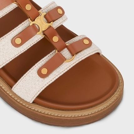 Celine tippi slide in canvas & calfskin Size US 7 / IT 37 - 4 Thumbnail