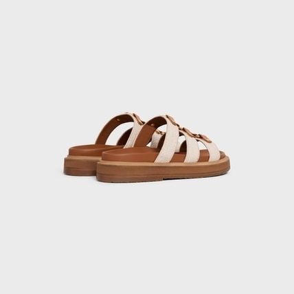 Celine tippi slide in canvas & calfskin Size US 7 / IT 37 - 3 Thumbnail