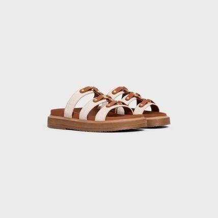 Celine tippi slide in canvas & calfskin Size US 9 / IT 39 - 2 Thumbnail