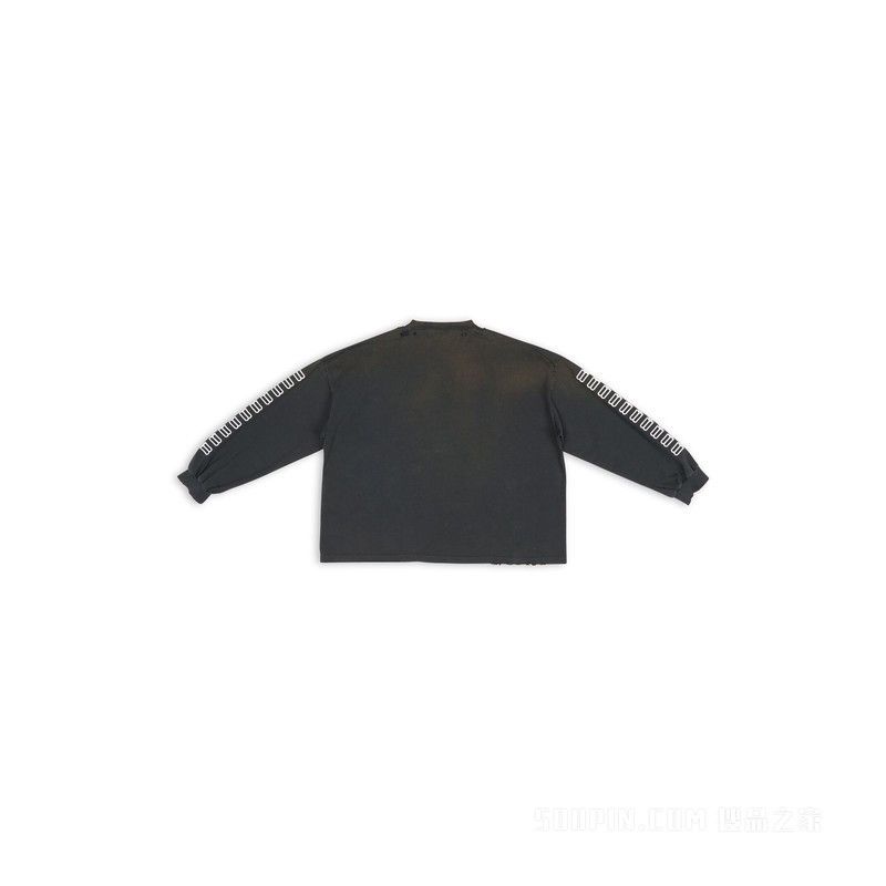 Balenciaga oversized t-shirt bb paris icon vintage jersey washed black/white Size US S / EU 44-46 / 1 - 2 Thumbnail