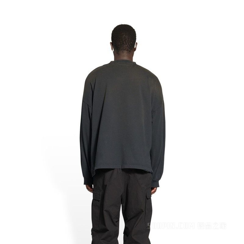 Balenciaga oversized t-shirt bb paris icon vintage jersey washed black/white Size US M / EU 48-50 / 2 - 4 Thumbnail
