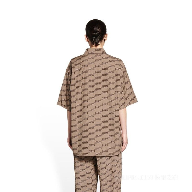 Balenciaga large fit shirt bb monogram cotton poplin Size L / US 10 / IT 46 - 4 Thumbnail