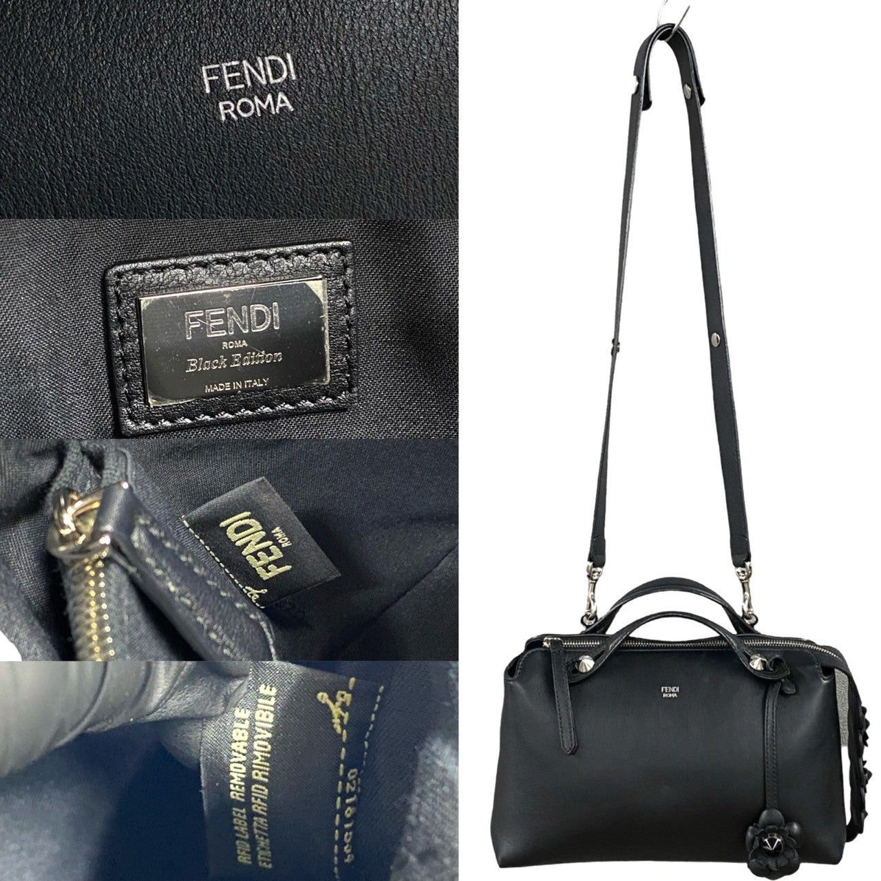 Fendi Fendi Shoulder Bag Black Leather Size ONE SIZE - 3 Thumbnail