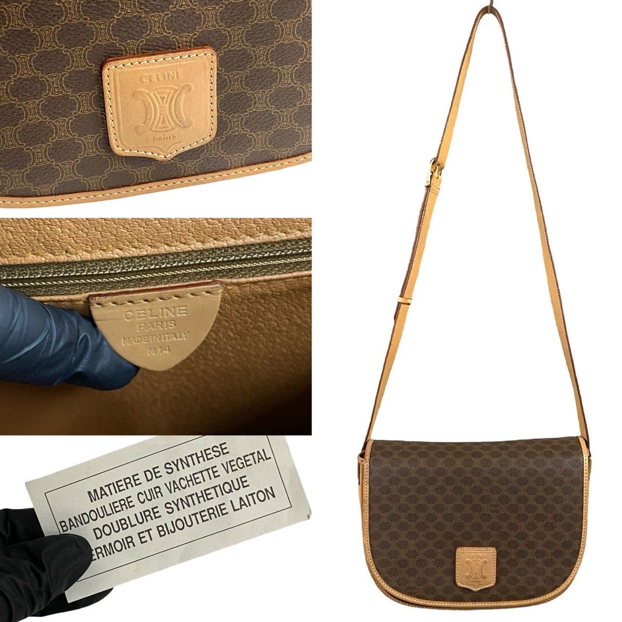 Celine Celine Shoulder Bag Brown Leather Size ONE SIZE - 3 Thumbnail