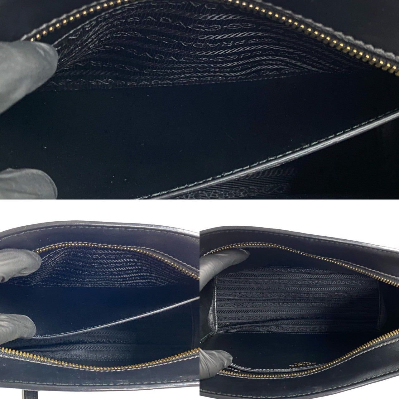 Prada Prada Shoulder Bag Black Leather Size ONE SIZE - 8 Thumbnail