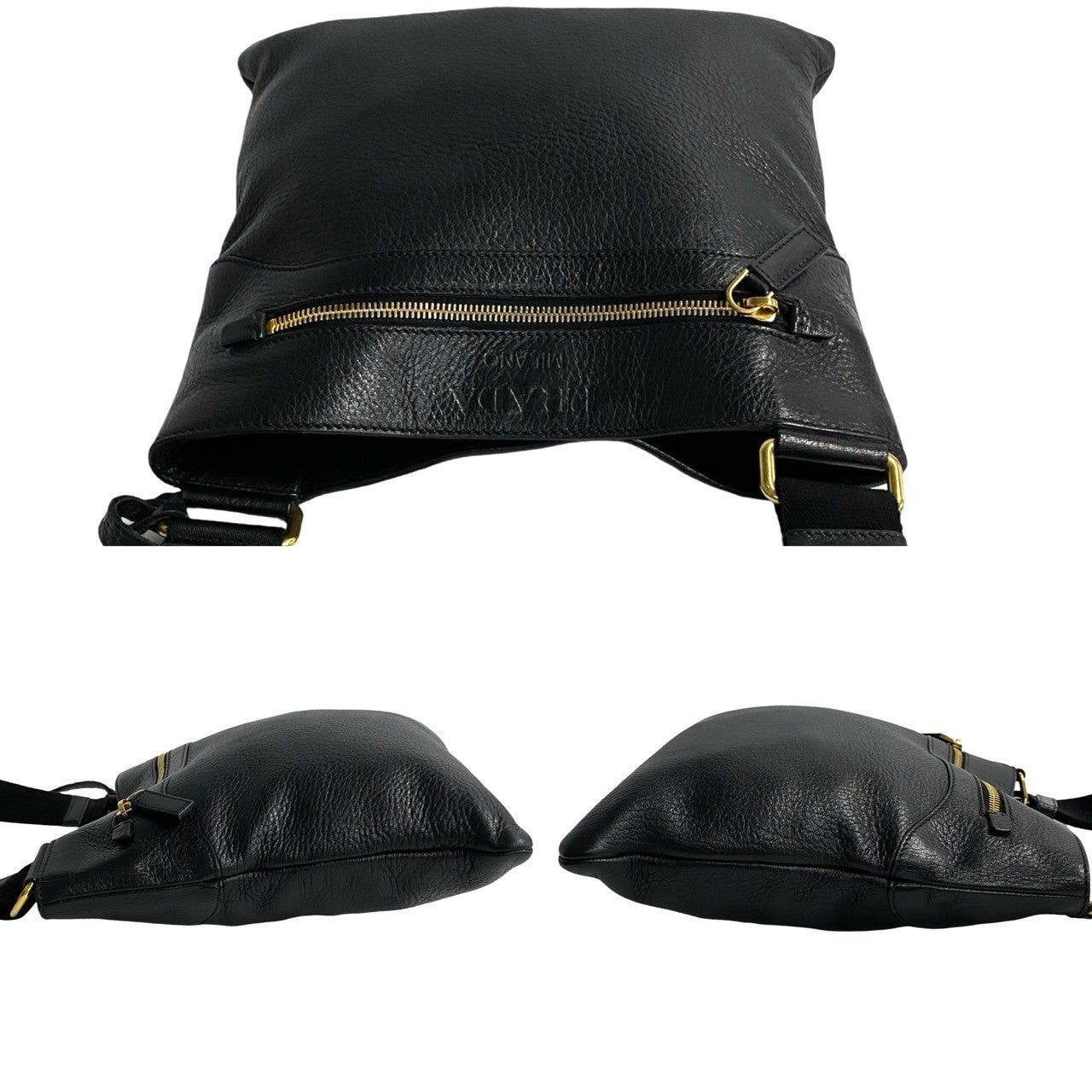 Prada Prada Shoulder Bag Black Leather Size ONE SIZE - 5 Thumbnail