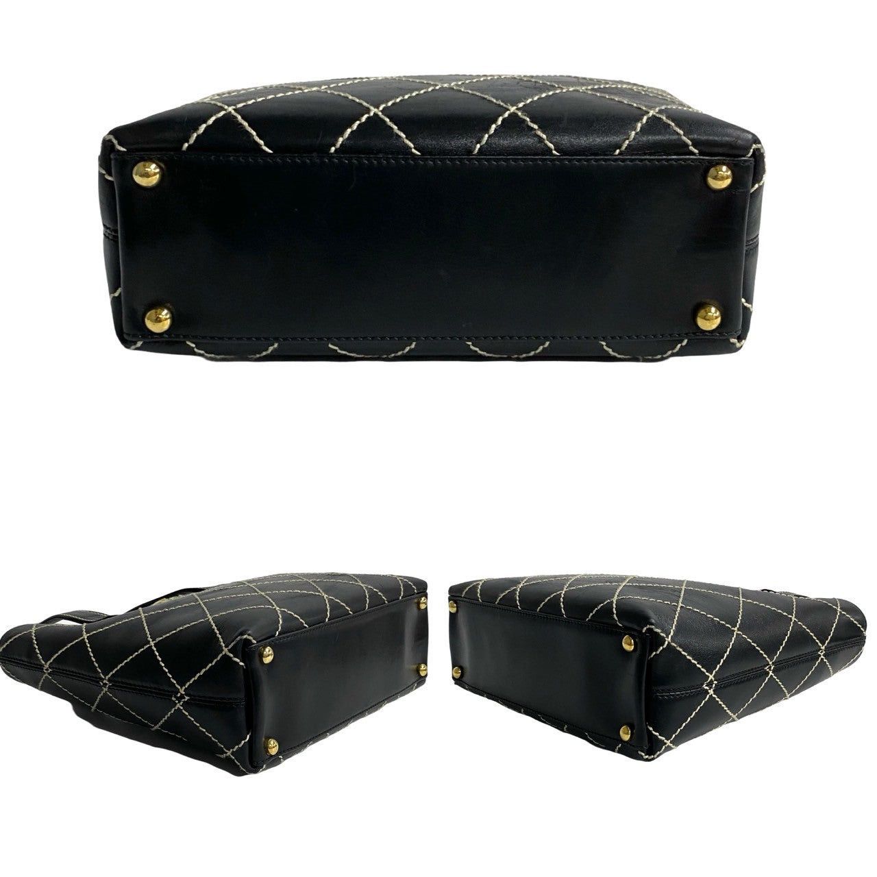 Chanel Chanel Handbag Black Leather Size ONE SIZE - 6 Thumbnail