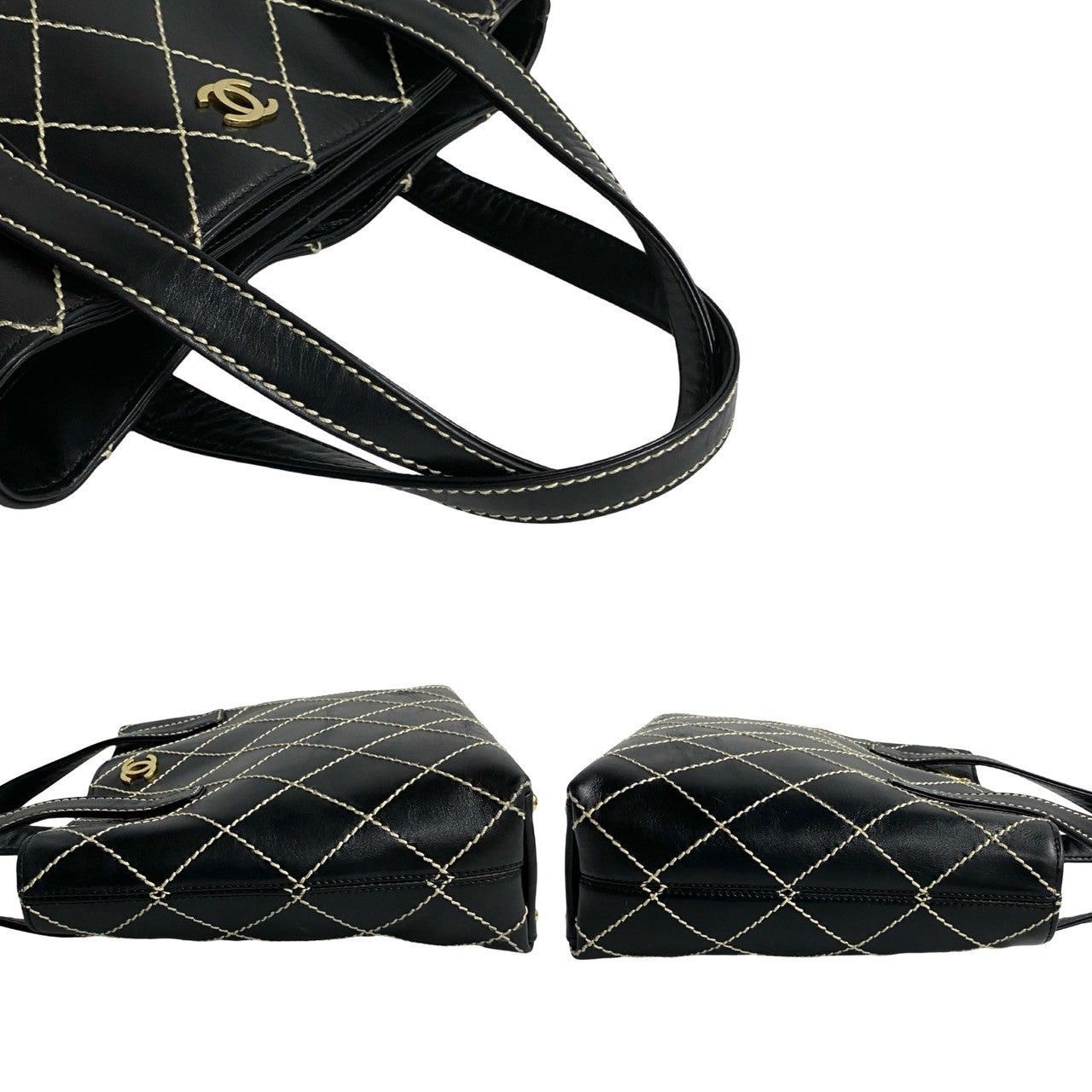 Chanel Chanel Handbag Black Leather Size ONE SIZE - 5 Thumbnail