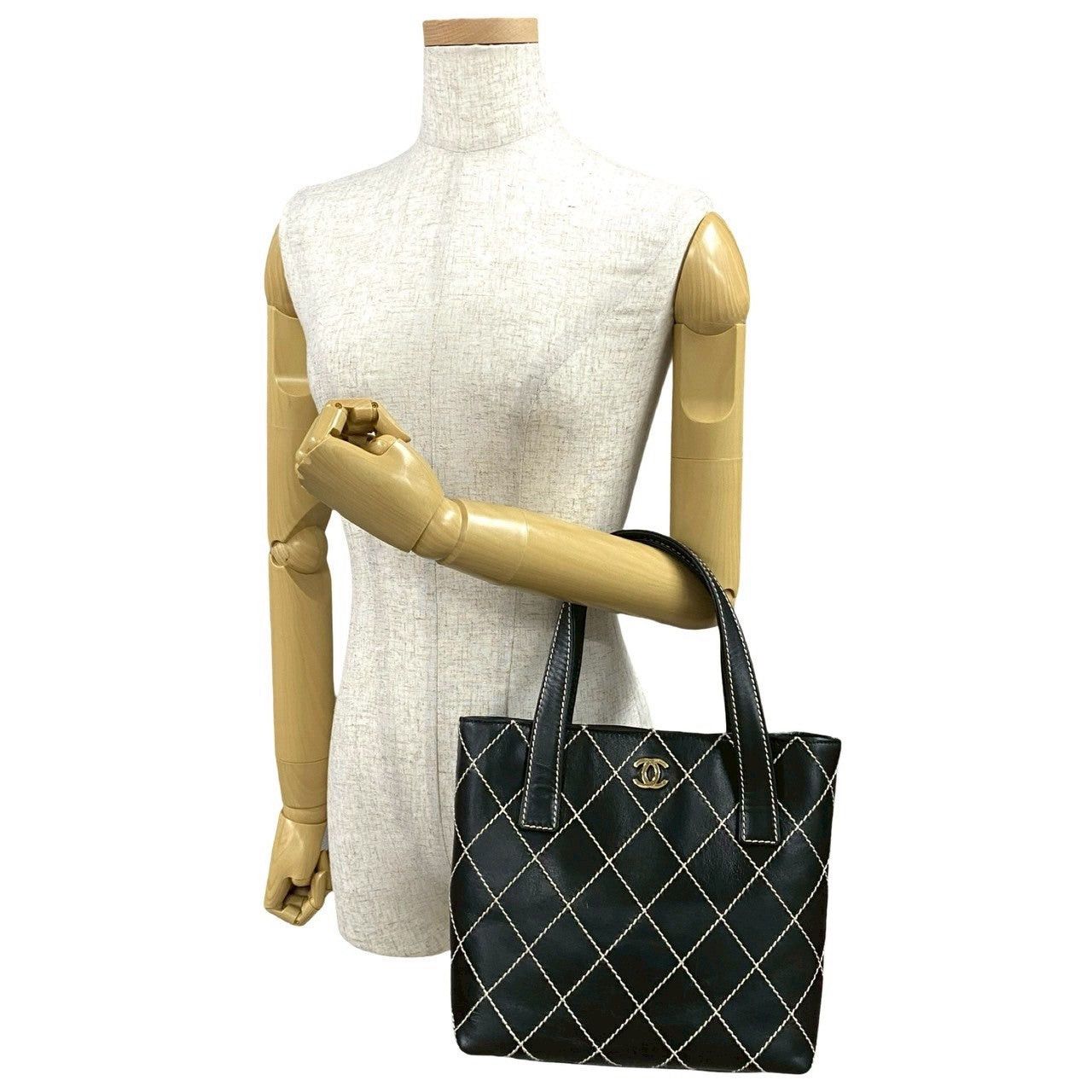 Chanel Chanel Handbag Black Leather Size ONE SIZE - 2 Thumbnail