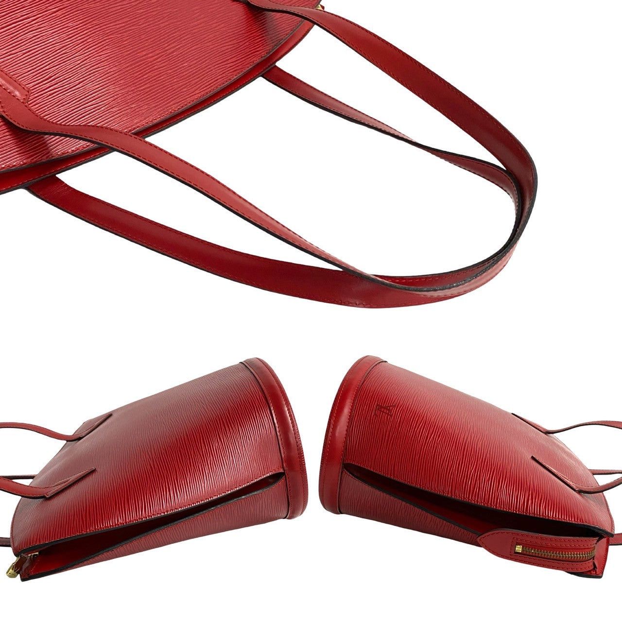 Louis Vuitton Louis Vuitton Tote Bag Red Leather Size ONE SIZE - 5 Thumbnail
