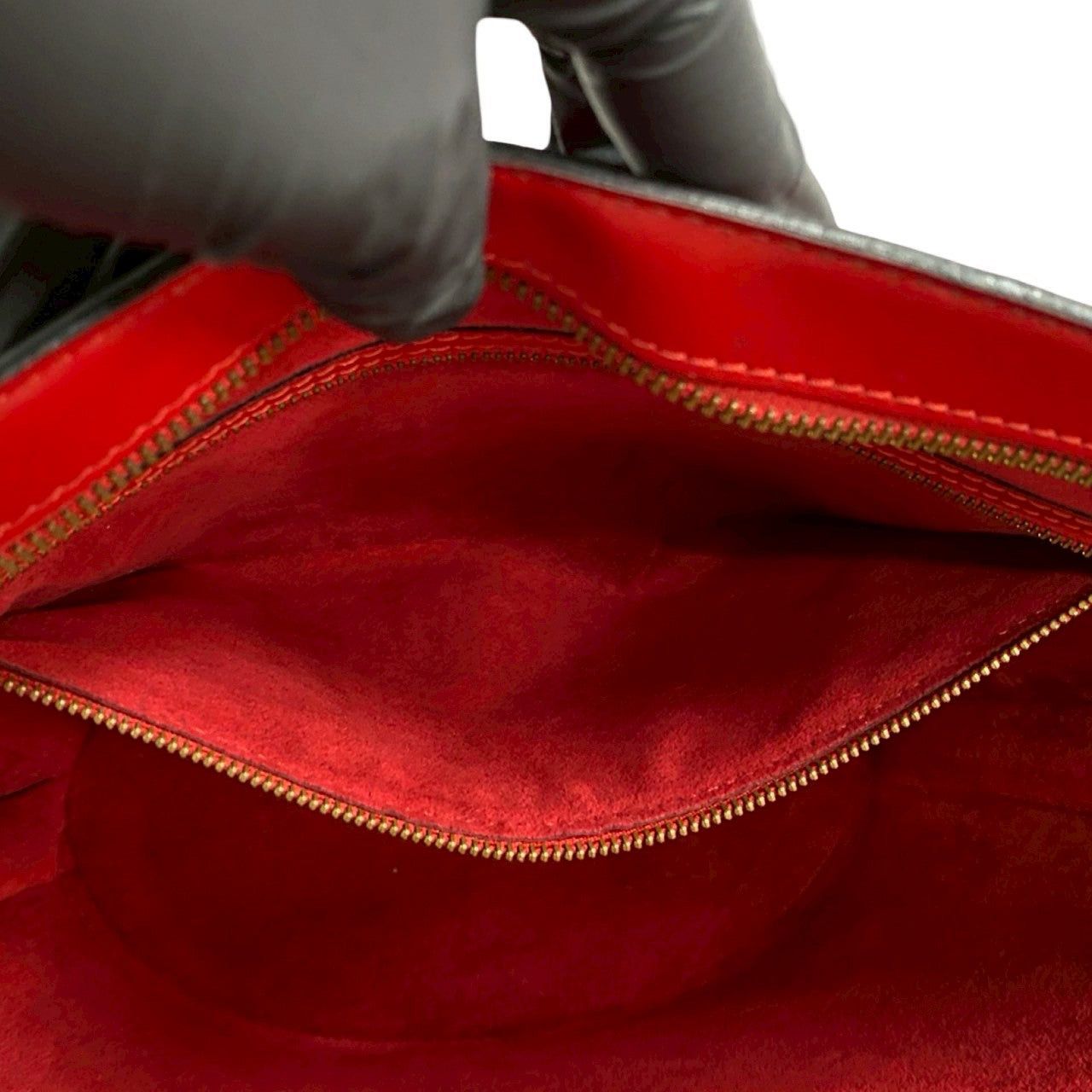 Louis Vuitton Louis Vuitton Tote Bag Red Leather Size ONE SIZE - 9 Thumbnail