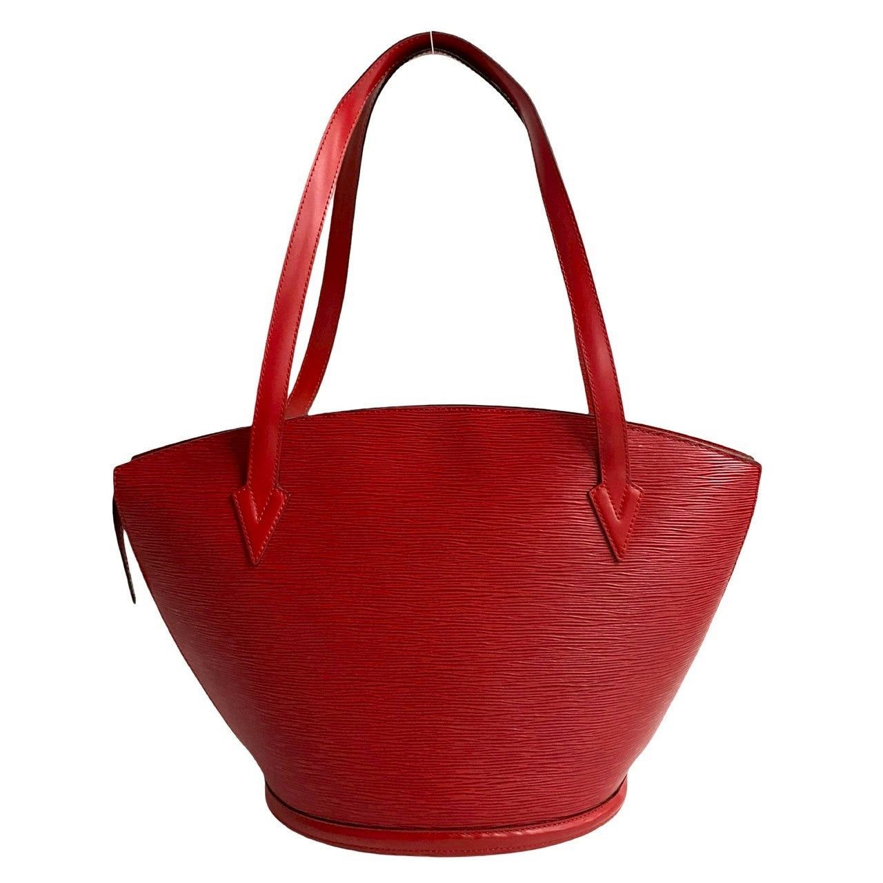 Louis Vuitton Louis Vuitton Tote Bag Red Leather Size ONE SIZE - 4 Thumbnail