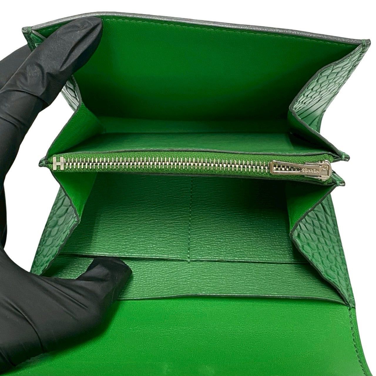 Hermes Hermes Green Leather Size ONE SIZE - 7 Thumbnail