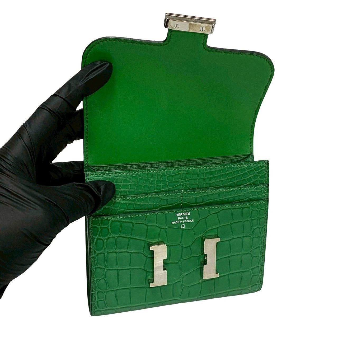 Hermes Hermes Green Leather Size ONE SIZE - 6 Thumbnail