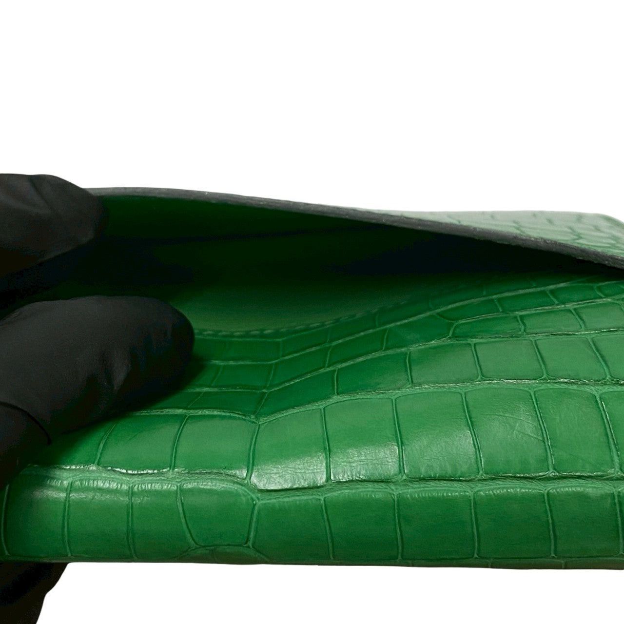 Hermes Hermes Green Leather Size ONE SIZE - 9 Thumbnail