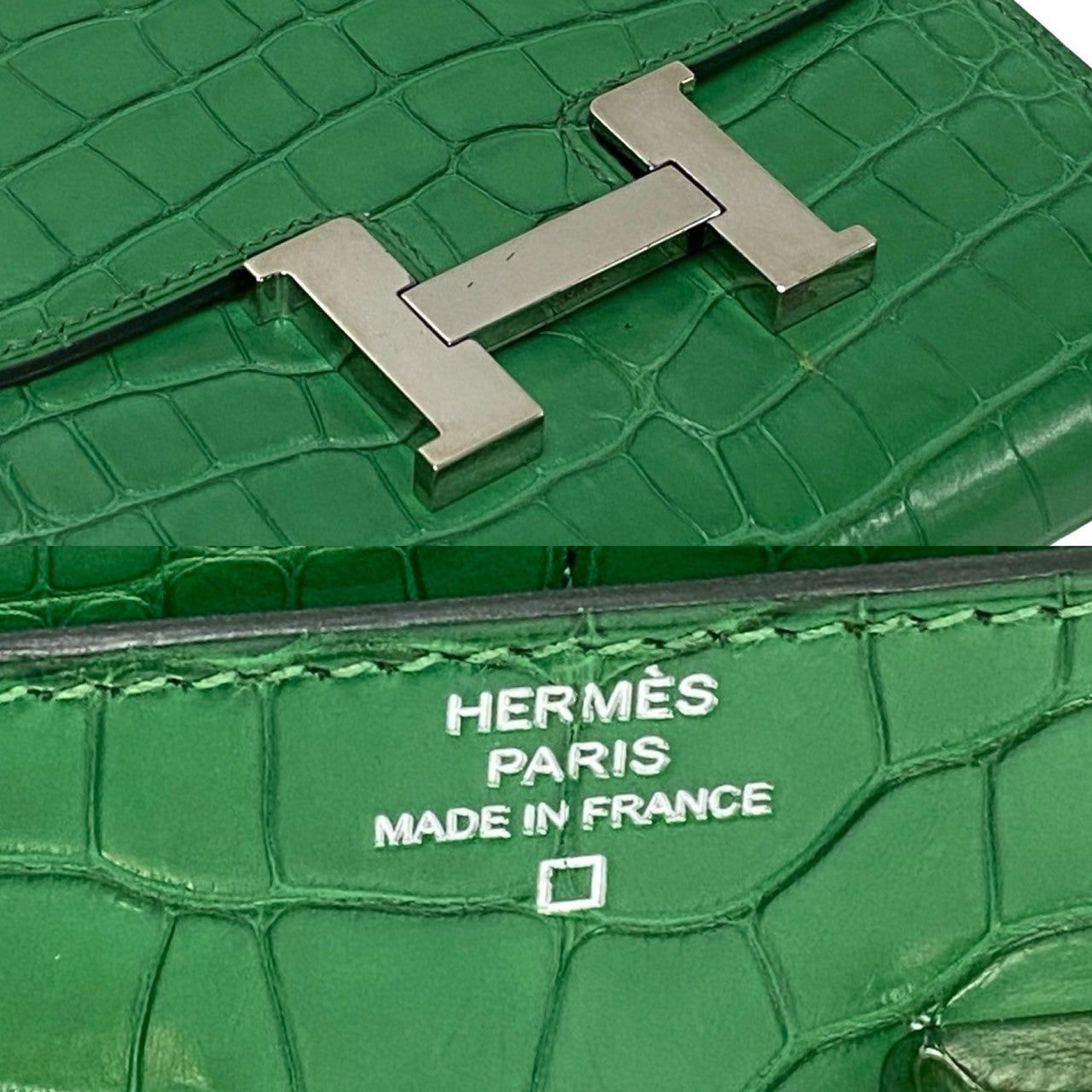 Hermes Hermes Green Leather Size ONE SIZE - 2 Thumbnail