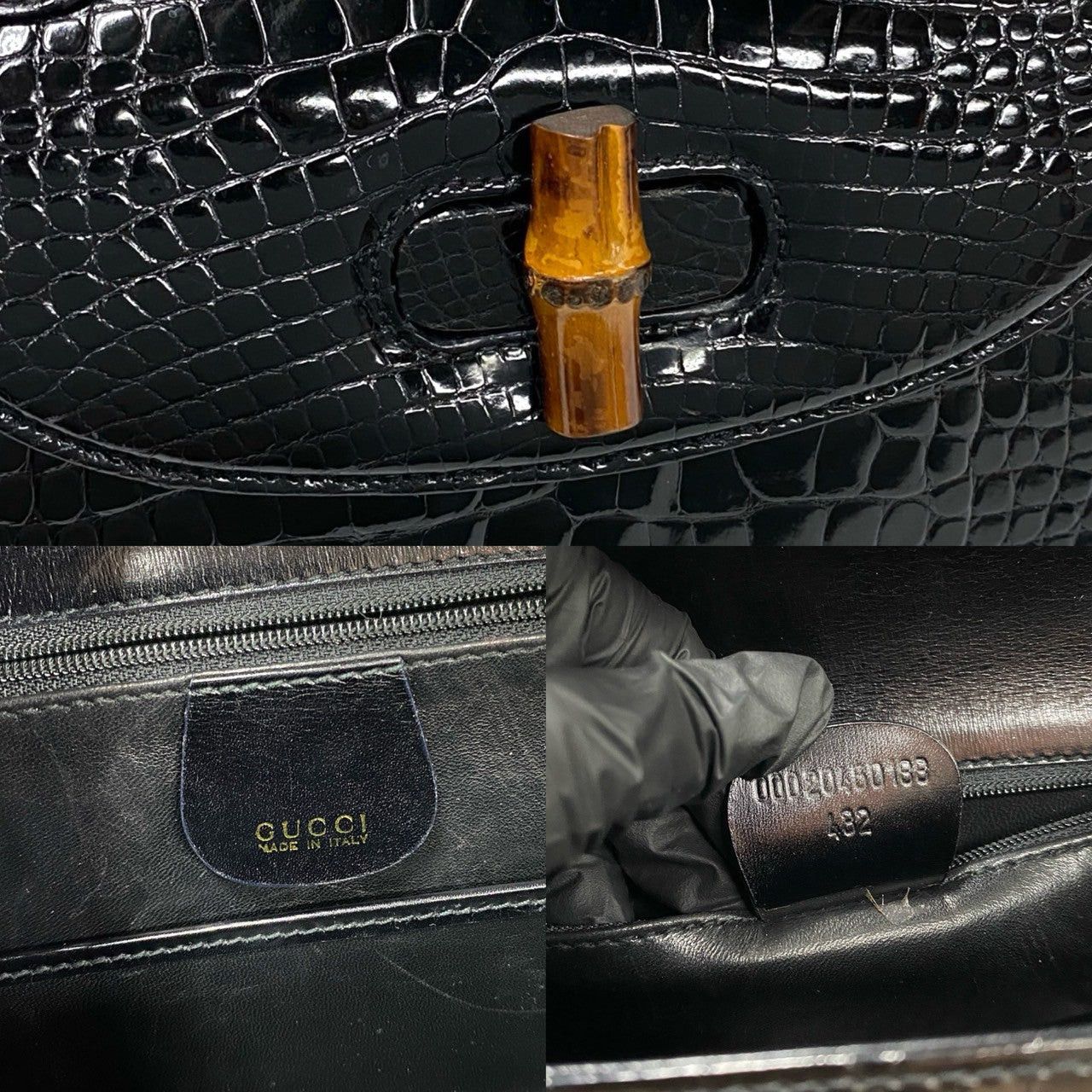 Gucci Gucci Handbag Black Leather - Exotic Size ONE SIZE - 3 Thumbnail