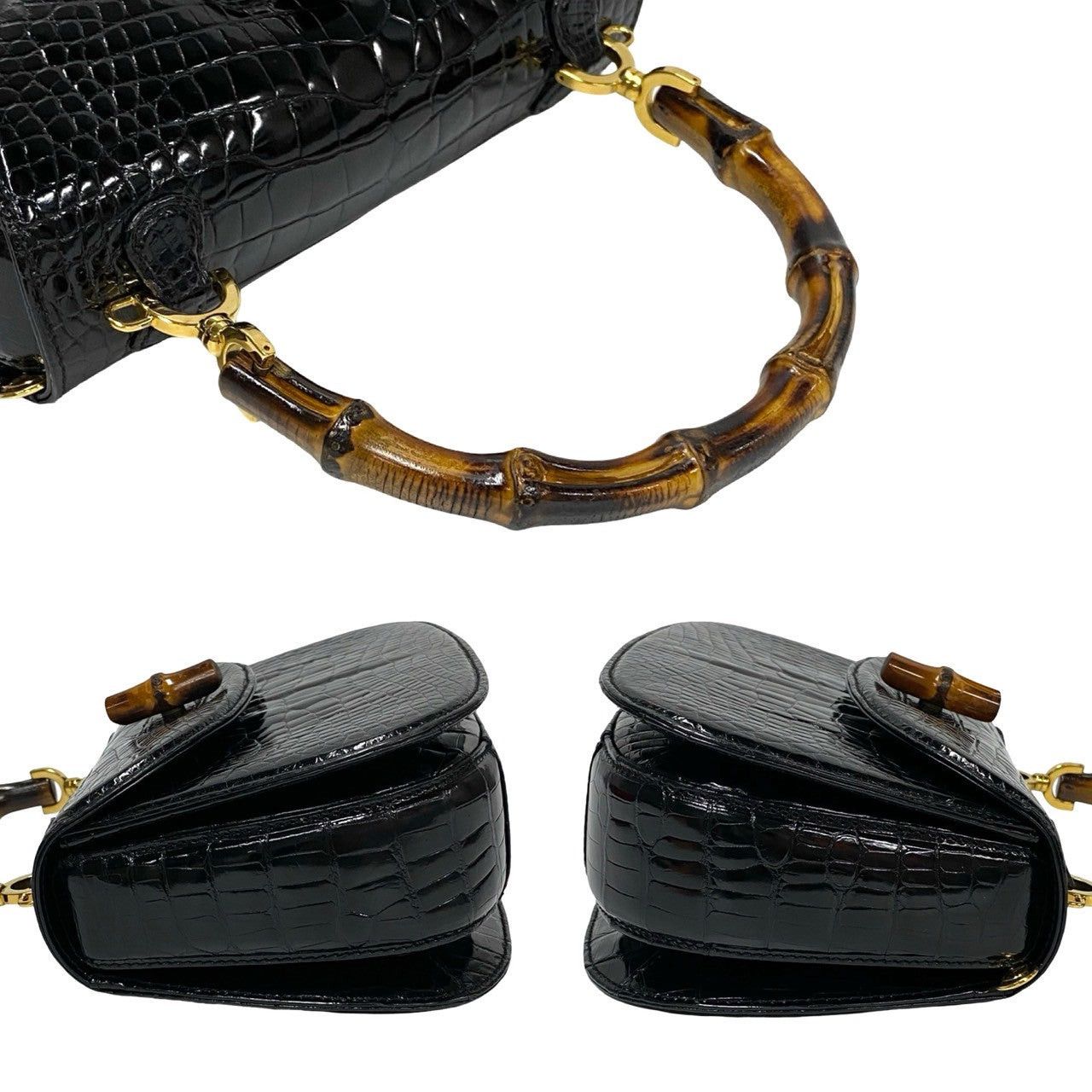 Gucci Gucci Handbag Black Leather - Exotic Size ONE SIZE - 5 Thumbnail