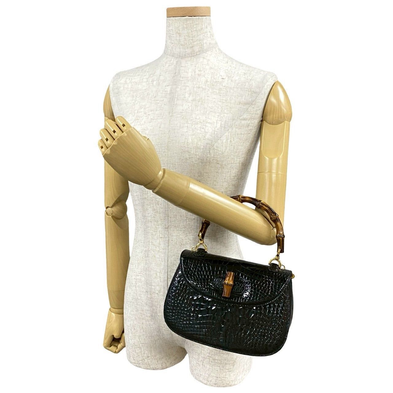 Gucci Gucci Handbag Black Leather - Exotic Size ONE SIZE - 2 Thumbnail