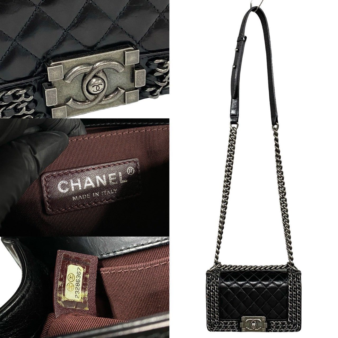 Chanel Chanel Shoulder Bag Black Leather Size ONE SIZE - 3 Thumbnail