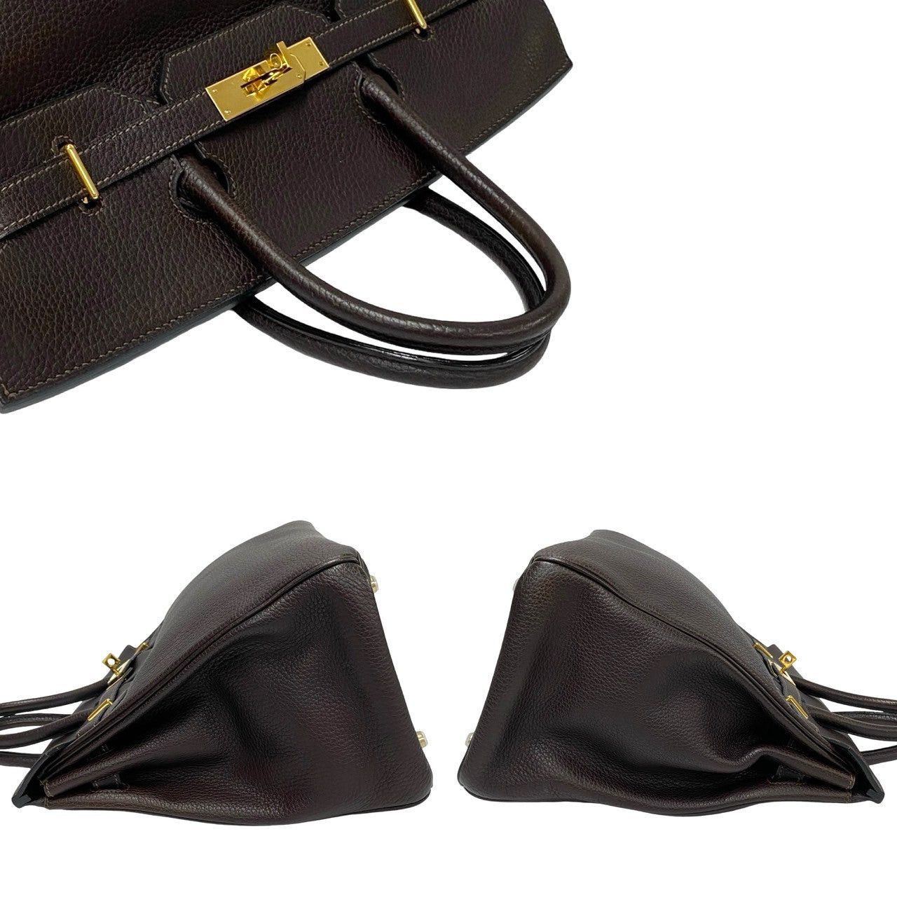 Hermes Hermes Handbag Brown Leather Size ONE SIZE - 5 Thumbnail