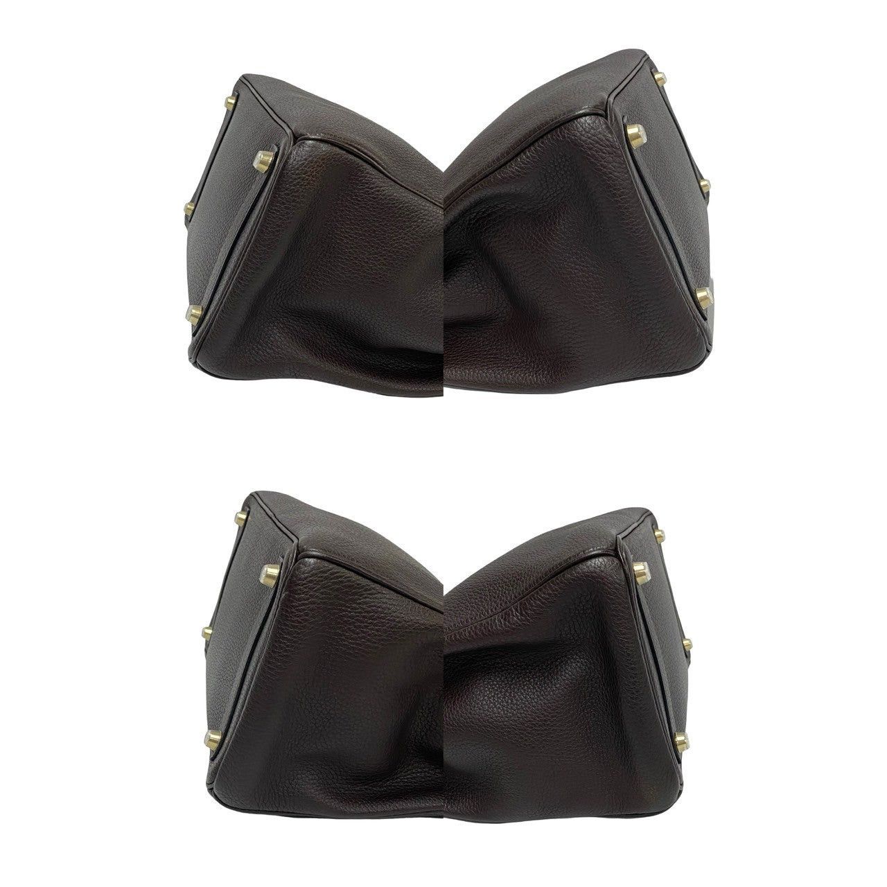 Hermes Hermes Handbag Brown Leather Size ONE SIZE - 7 Thumbnail