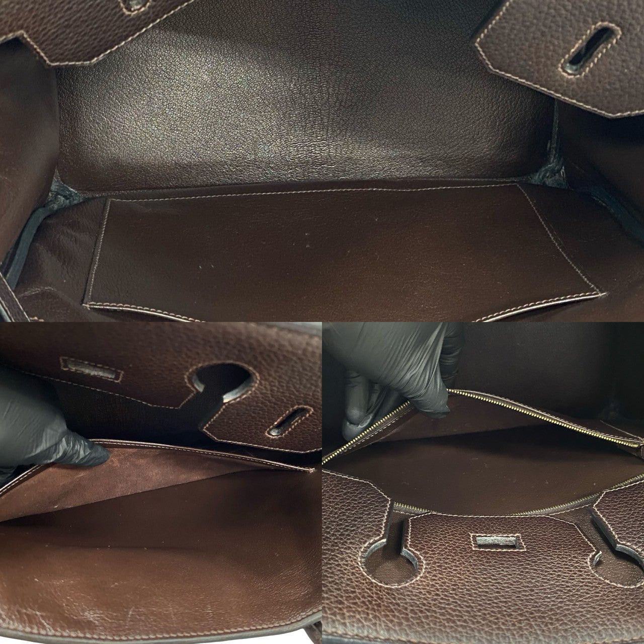 Hermes Hermes Handbag Brown Leather Size ONE SIZE - 8 Thumbnail