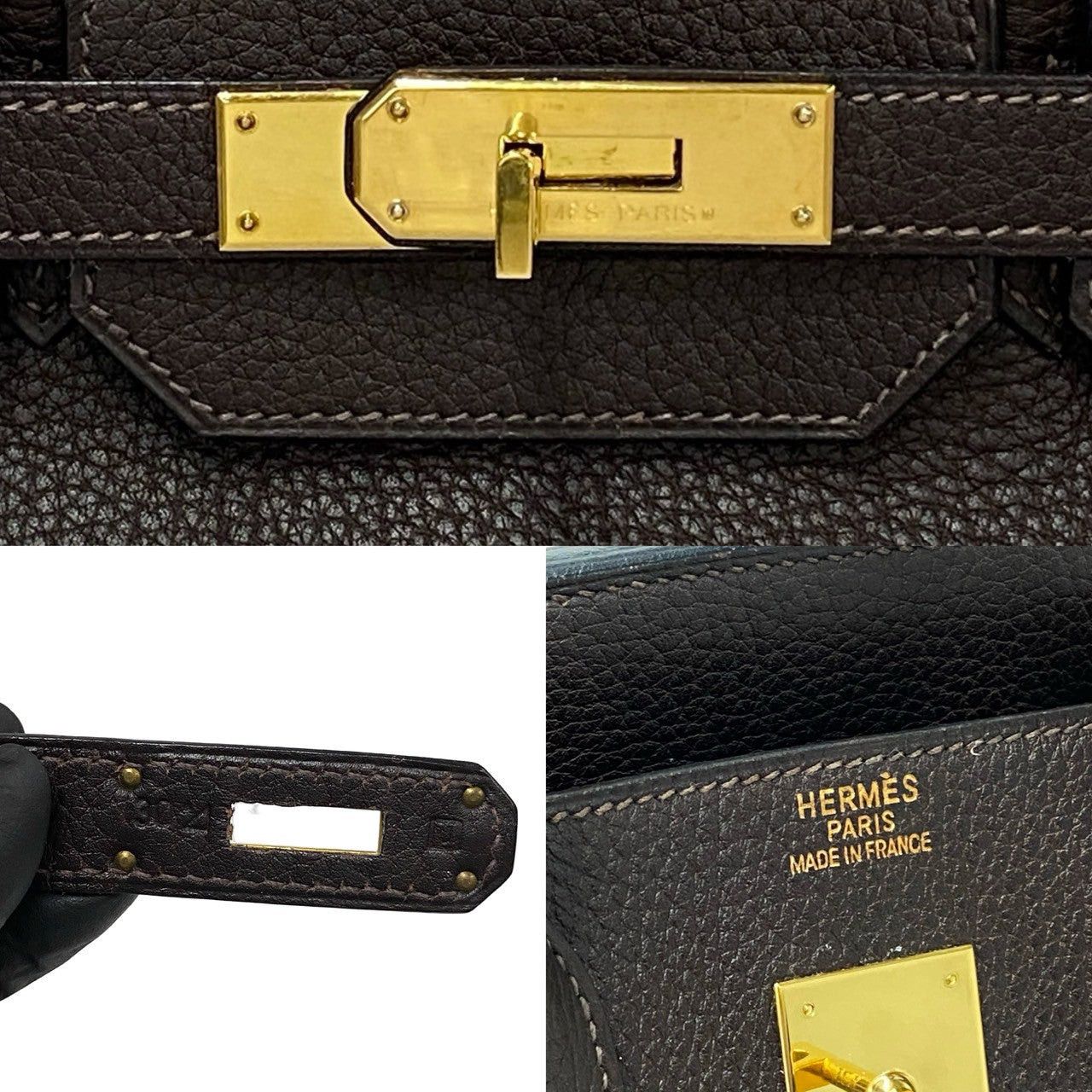Hermes Hermes Handbag Brown Leather Size ONE SIZE - 3 Thumbnail