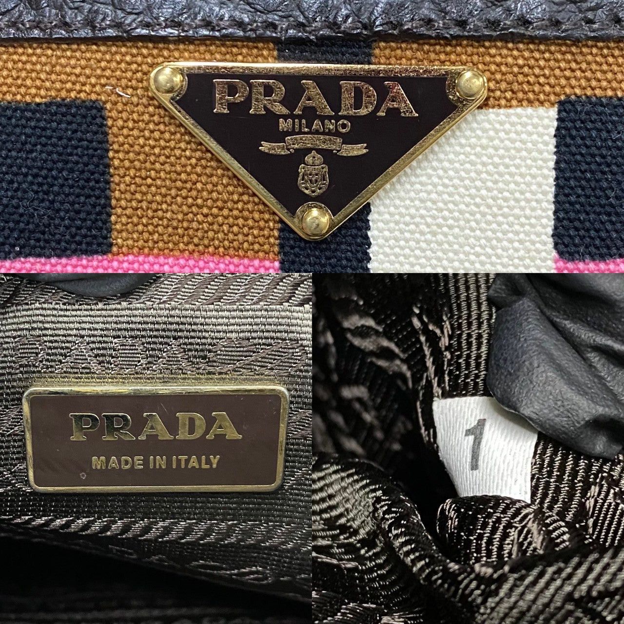 Prada Prada Handbag Brown Leather Size ONE SIZE - 3 Thumbnail