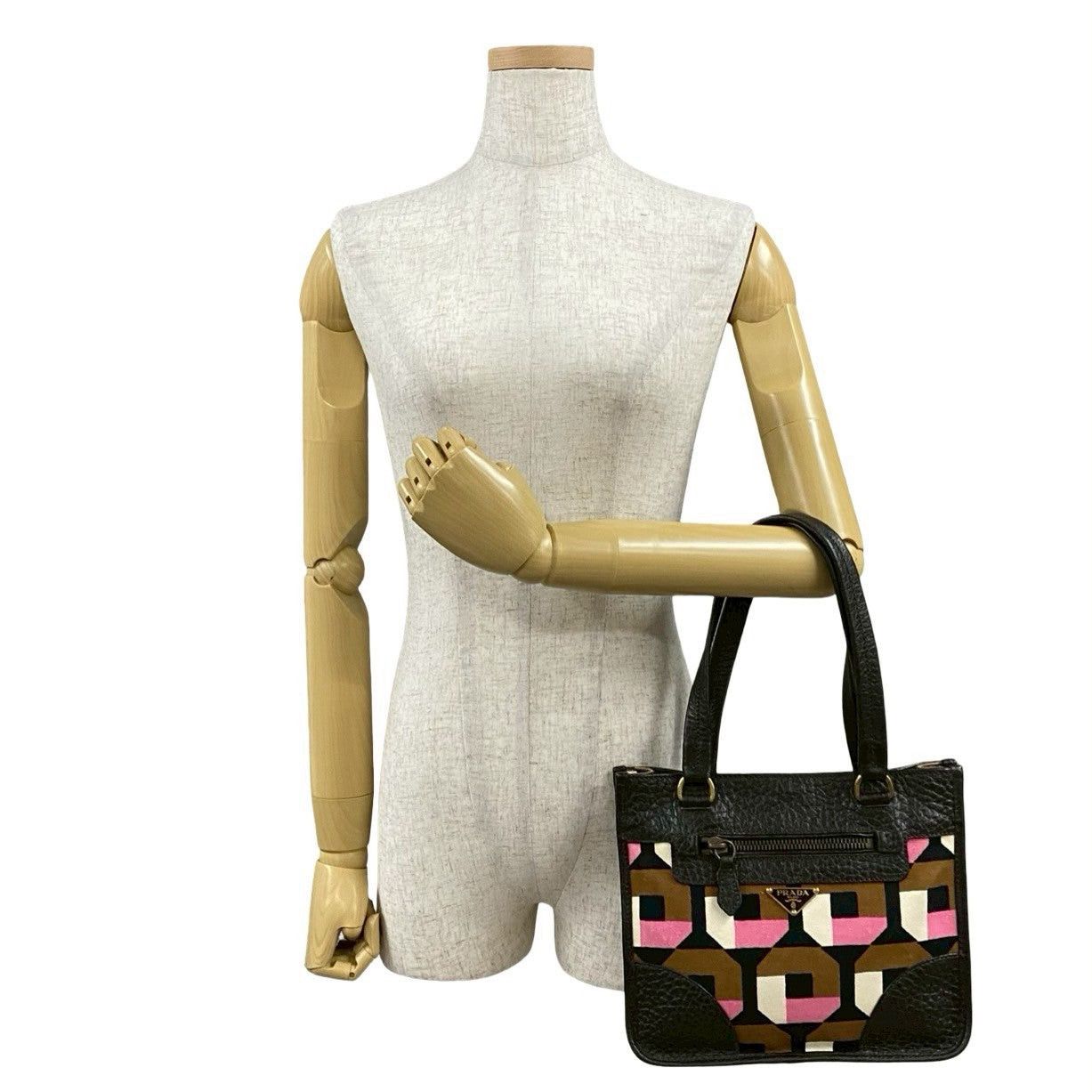 Prada Prada Handbag Brown Leather Size ONE SIZE - 2 Thumbnail