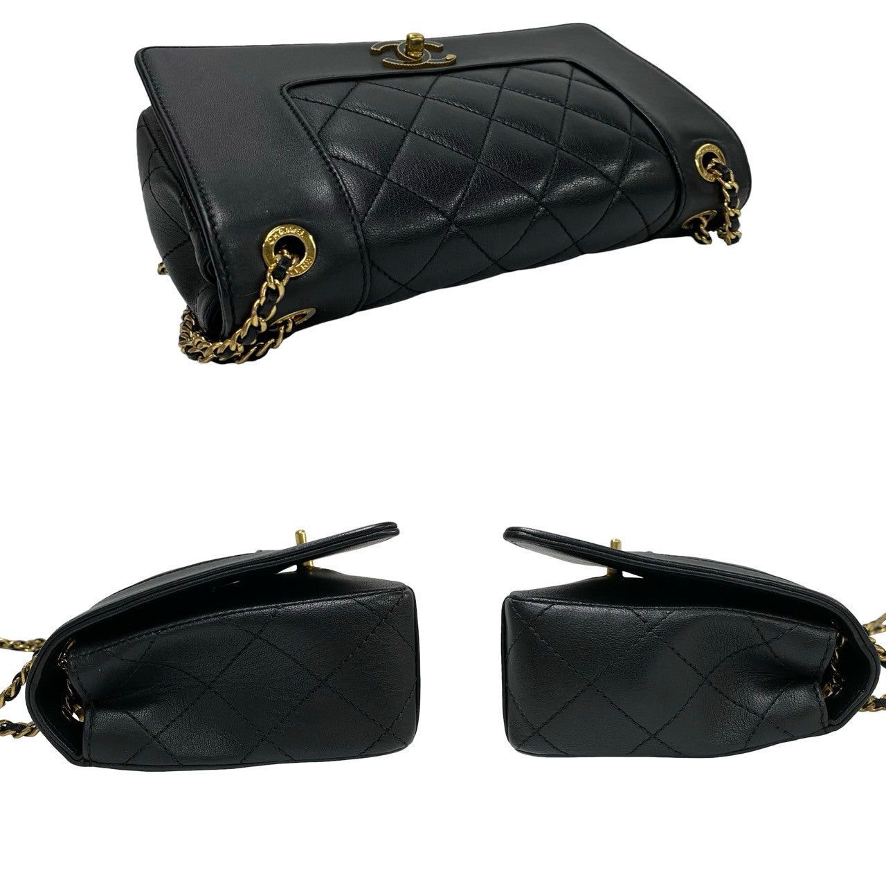 Chanel Chanel Shoulder Bag Black Leather Size ONE SIZE - 5 Thumbnail