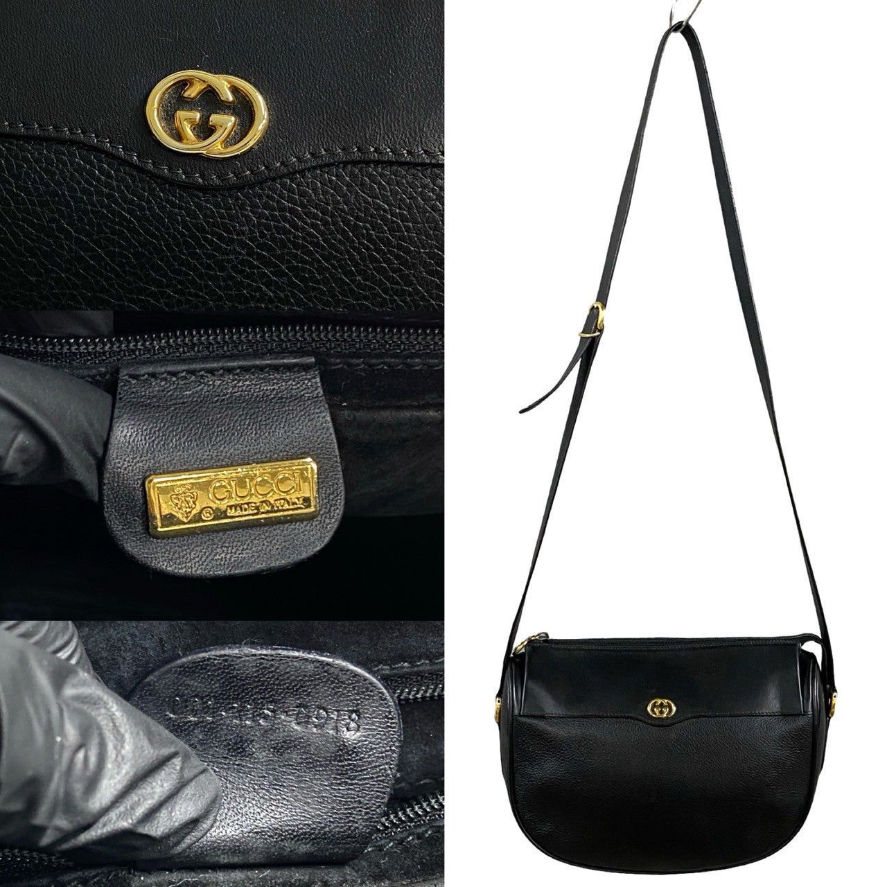 Gucci Gucci Shoulder Bag Black Leather Size ONE SIZE - 3 Thumbnail