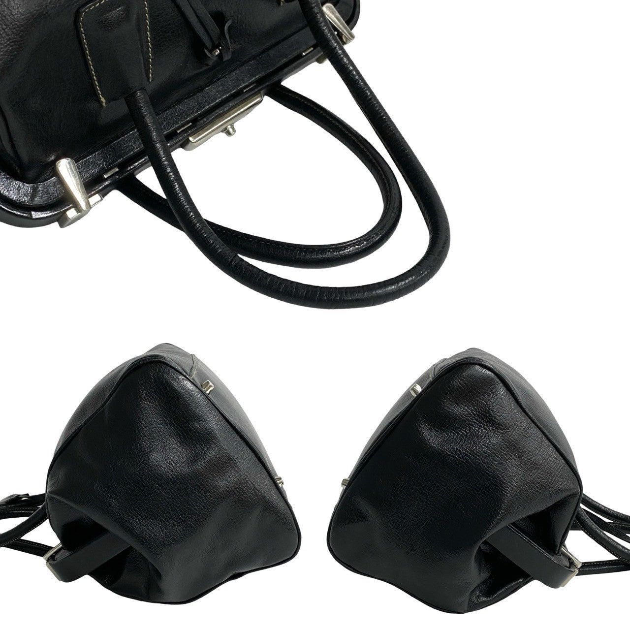 Prada Prada Handbag Black Leather Size ONE SIZE - 5 Thumbnail