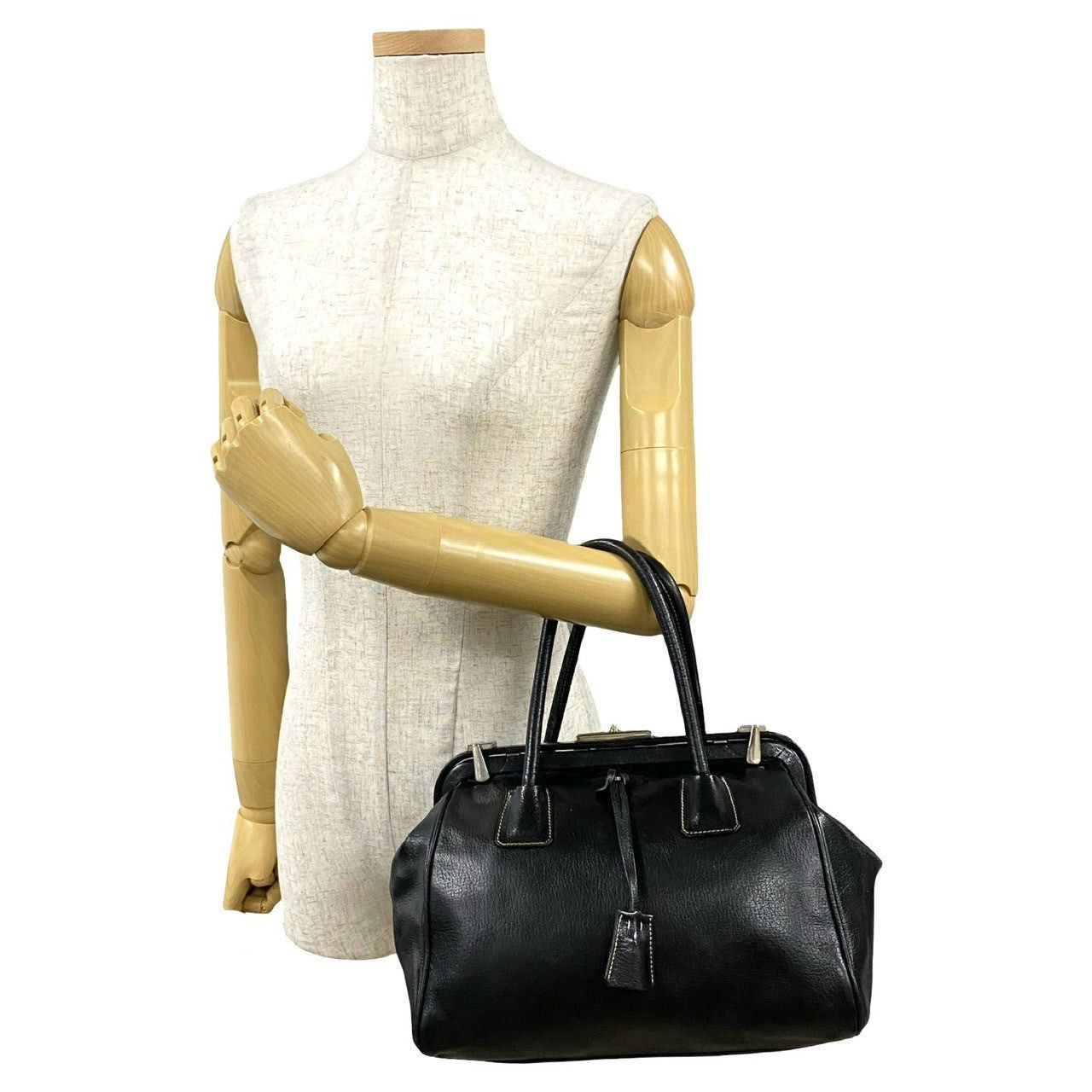 Prada Prada Handbag Black Leather Size ONE SIZE - 2 Thumbnail