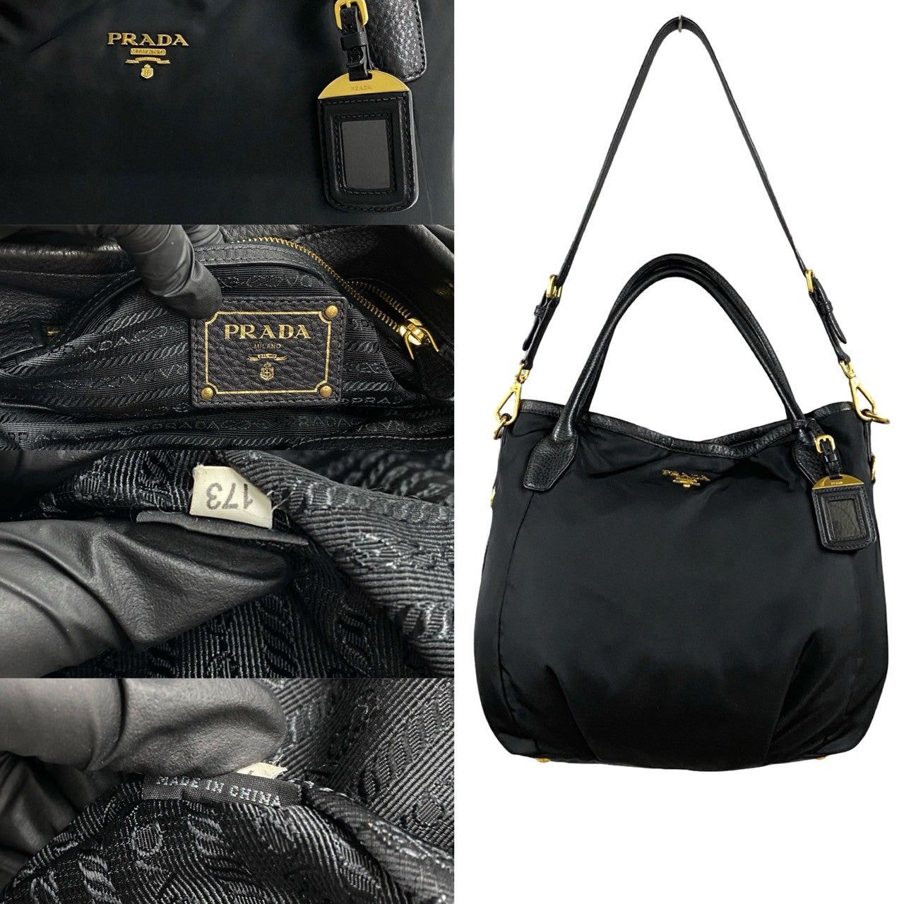 Prada Prada Tote Bag Black Synthetic Size ONE SIZE - 3 Thumbnail
