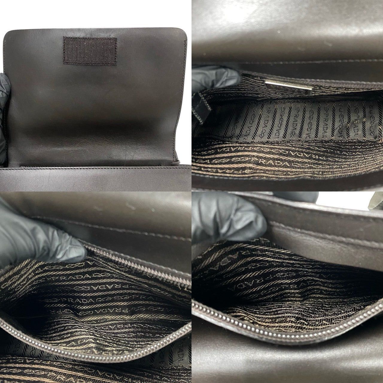 Prada Prada Shoulder Bag Brown Leather Size ONE SIZE - 8 Thumbnail