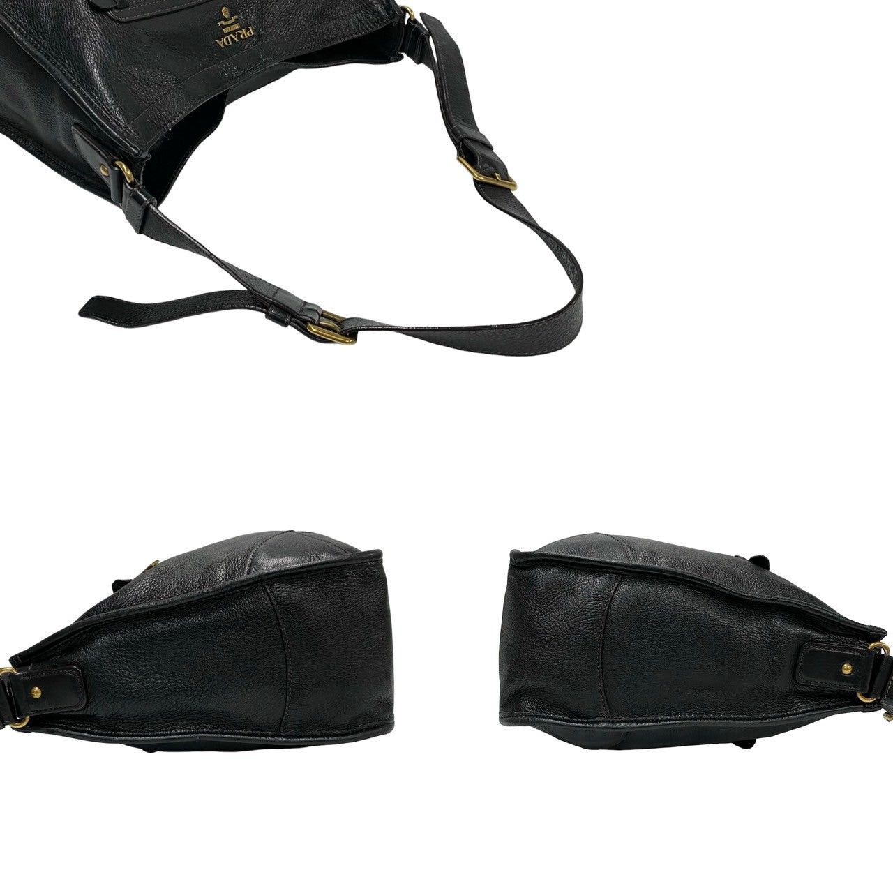 Prada Prada Shoulder Bag Black Leather Size ONE SIZE - 5 Thumbnail