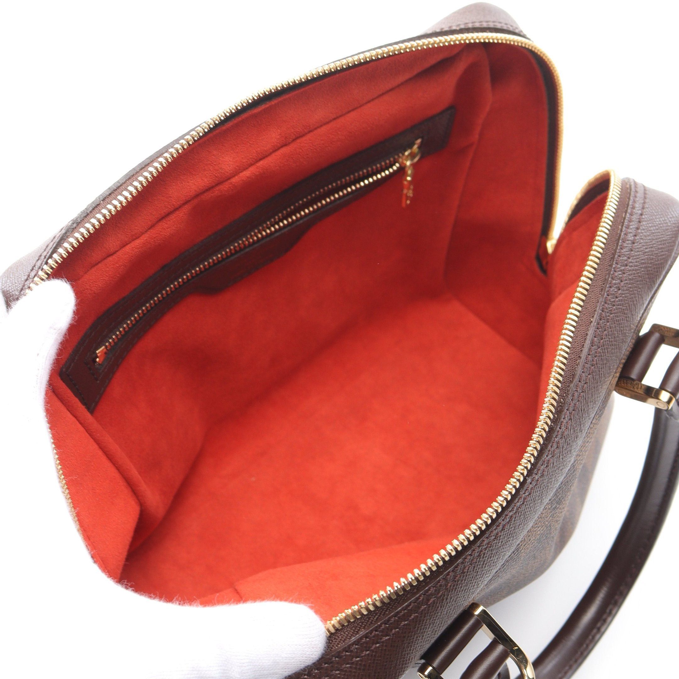 Louis Vuitton Brera Damier Ebene Handbag Leather Brown - Main Image