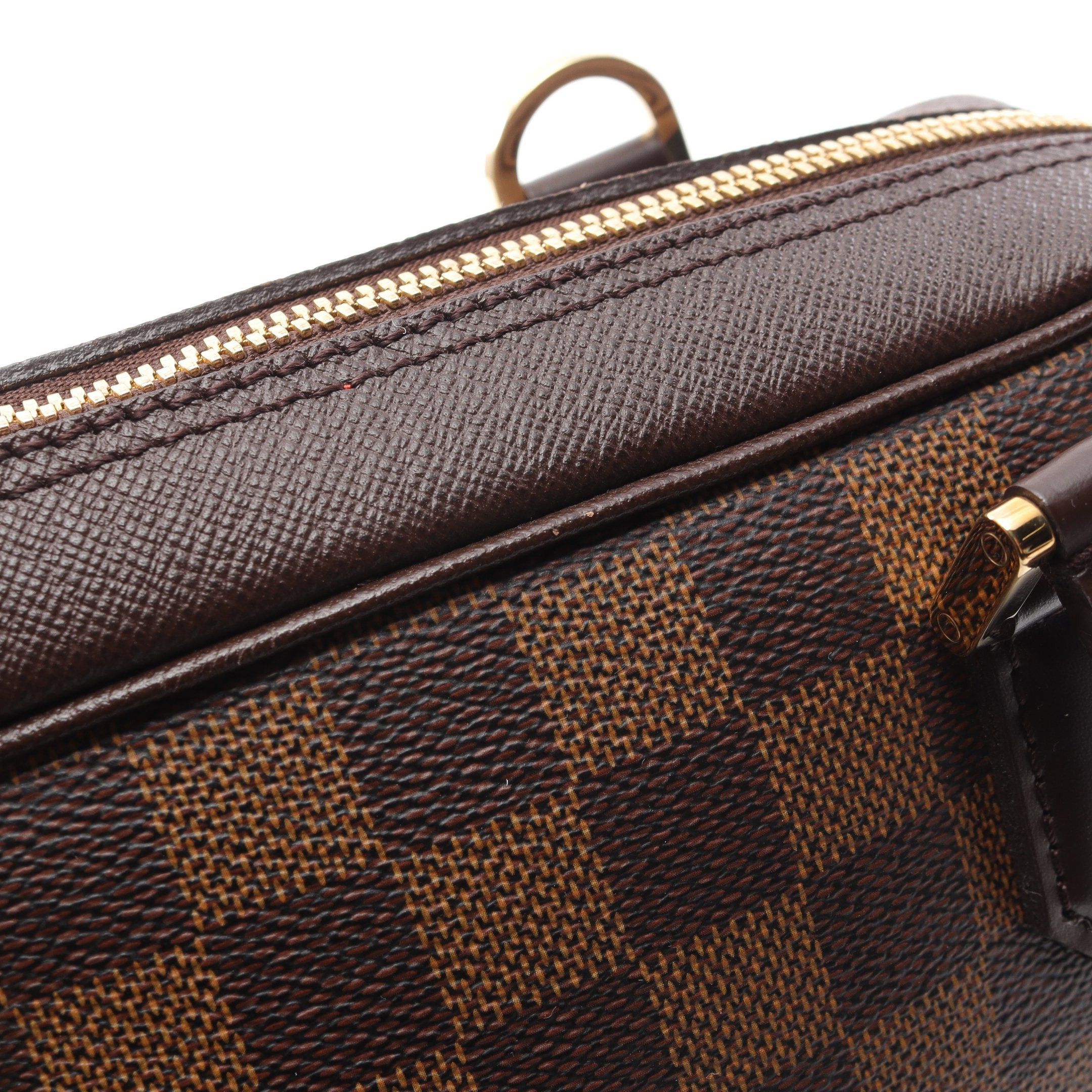 Louis Vuitton Louis Vuitton Brera Damier Ebene Handbag Leather Brown Size ONE SIZE - 8 Thumbnail