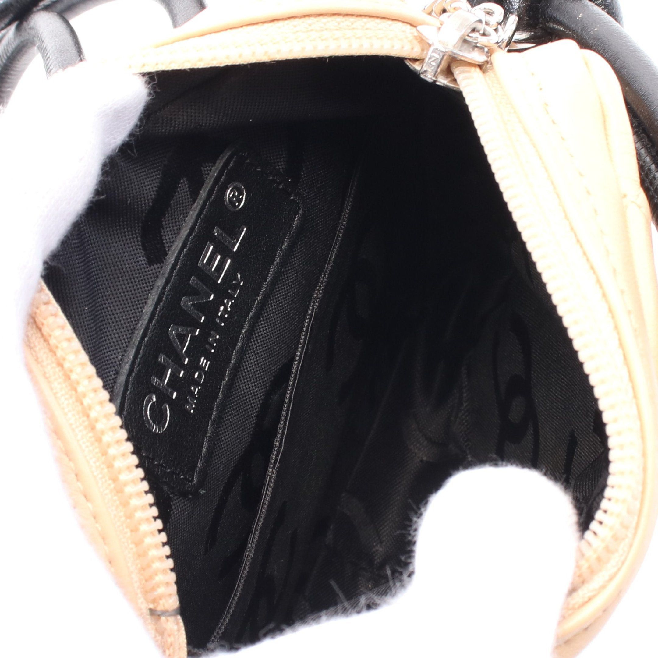 Chanel Chanel Cambon Line Shoulder Bag Leather Beige Blue Silver Hardware Size ONE SIZE - 3 Thumbnail