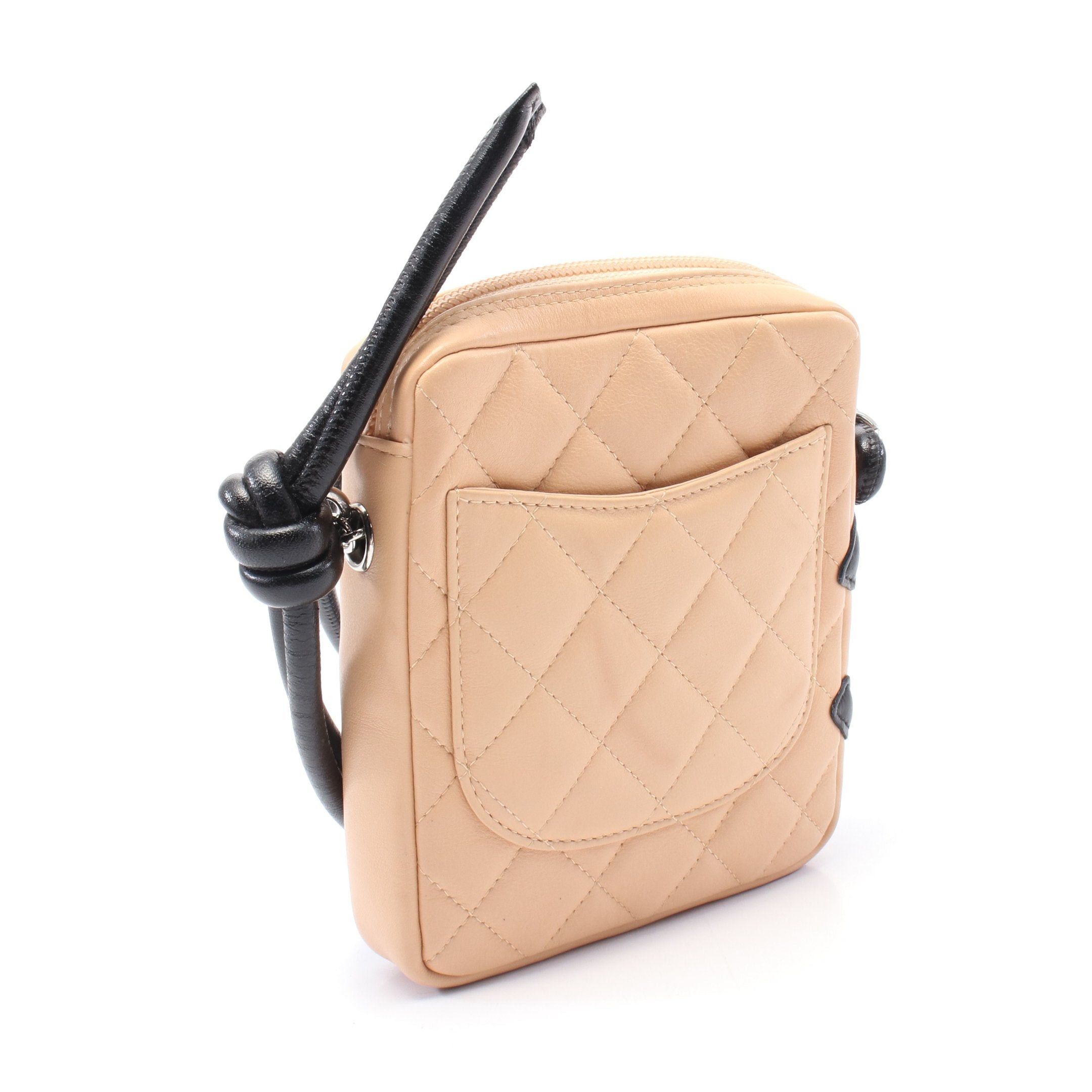 Chanel Chanel Cambon Line Shoulder Bag Leather Beige Blue Silver Hardware Size ONE SIZE - 2 Thumbnail