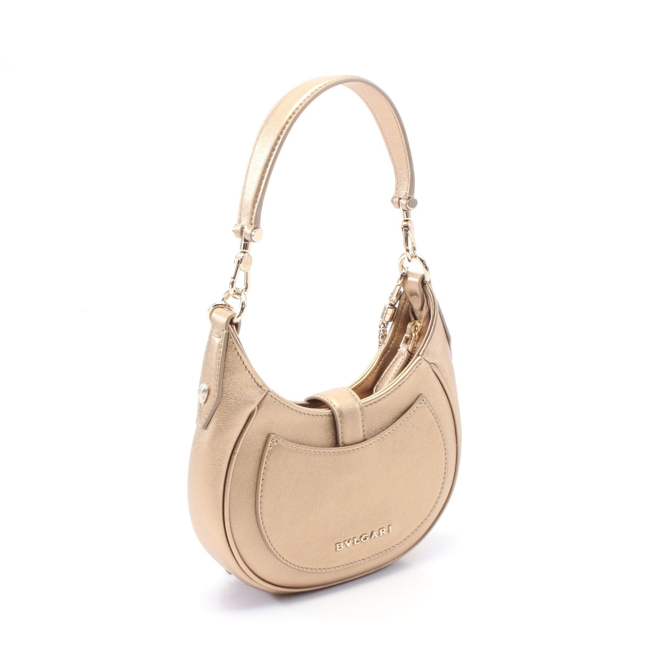 Bvlgari Bvlgari Serpenti Ellipse Handbag Leather Gold Size ONE SIZE - 2 Thumbnail