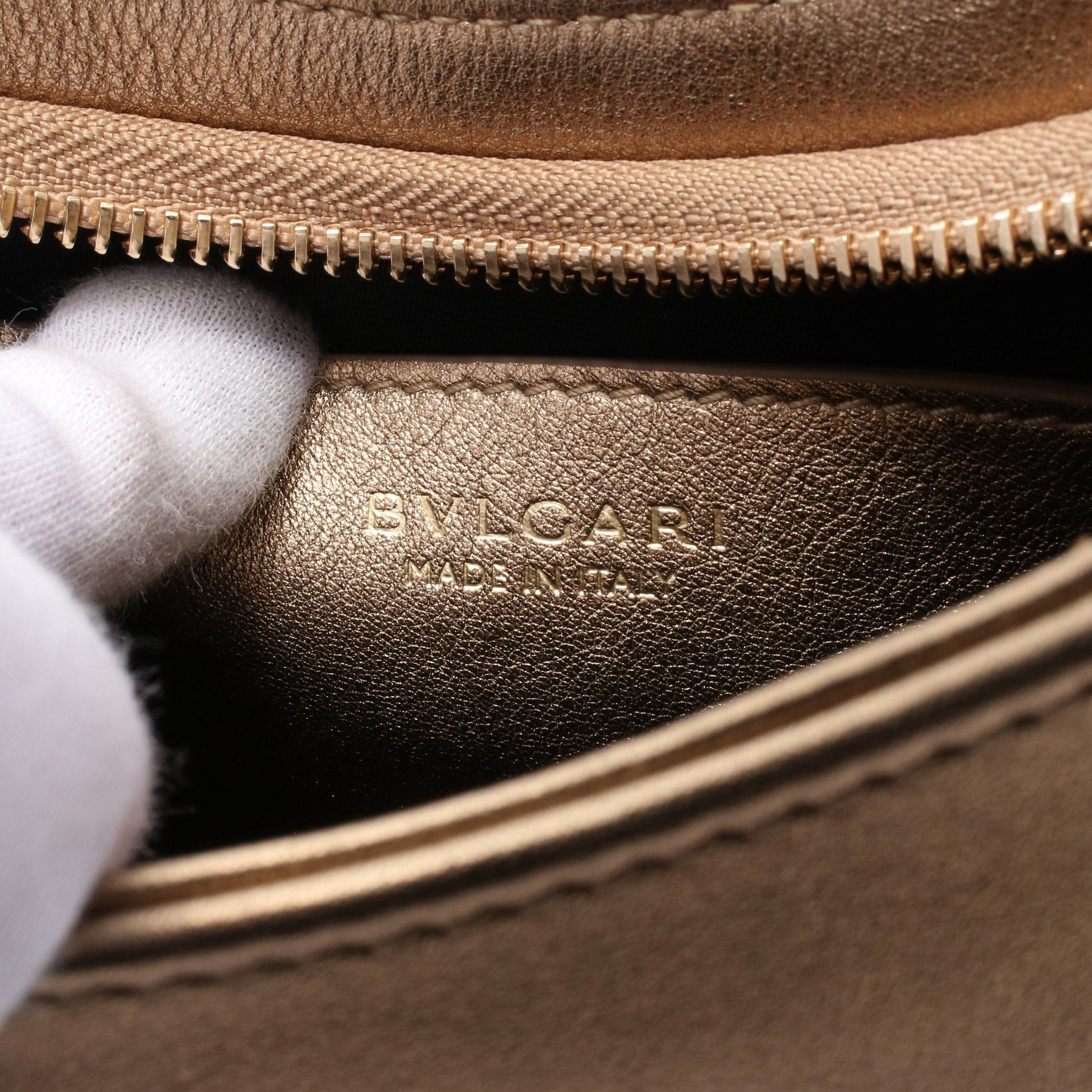 Bvlgari Bvlgari Serpenti Ellipse Handbag Leather Gold Size ONE SIZE - 4 Thumbnail
