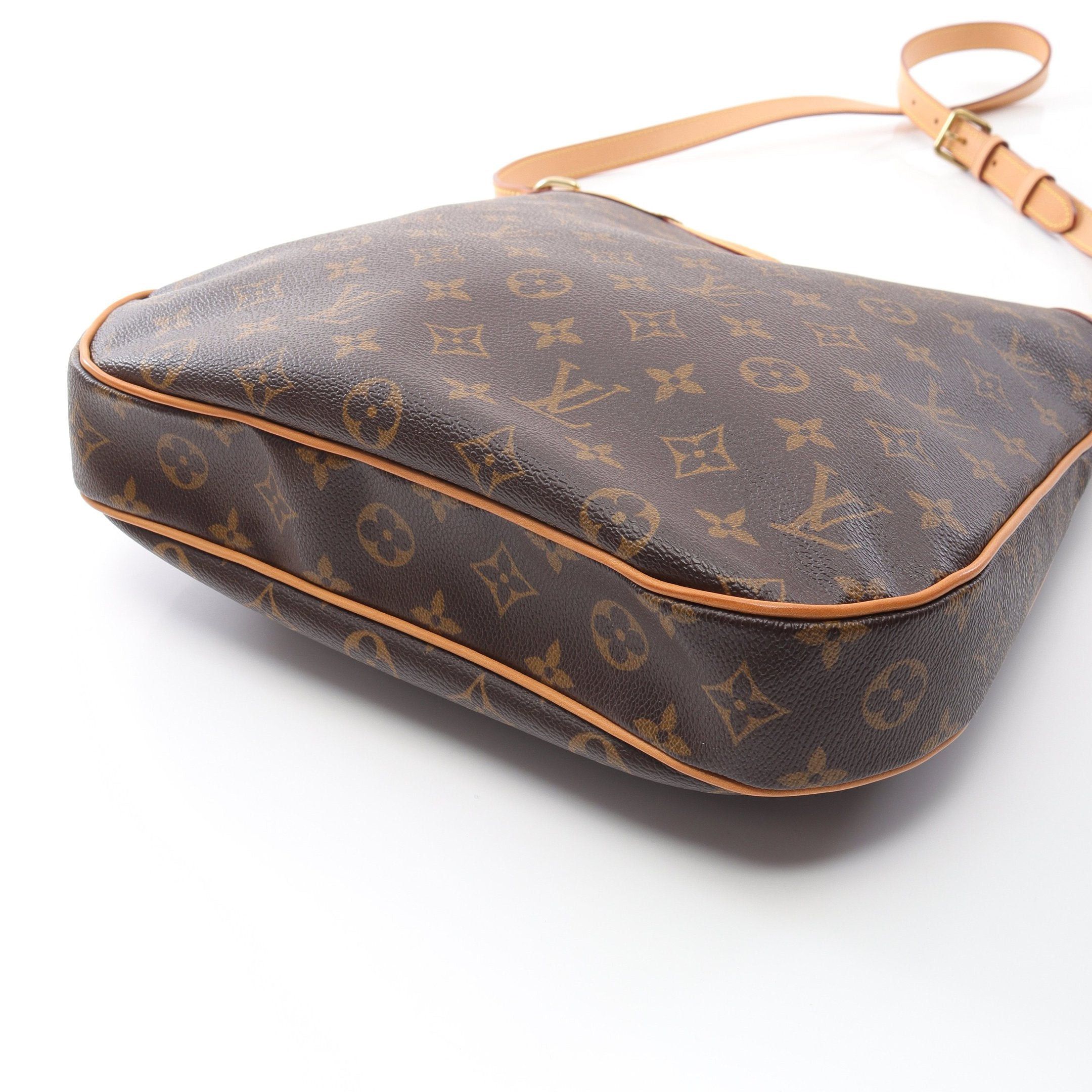 Louis Vuitton Louis Vuitton Odeon Mm Monogram Shoulder Bag Leather Brown Size ONE SIZE - 9 Thumbnail