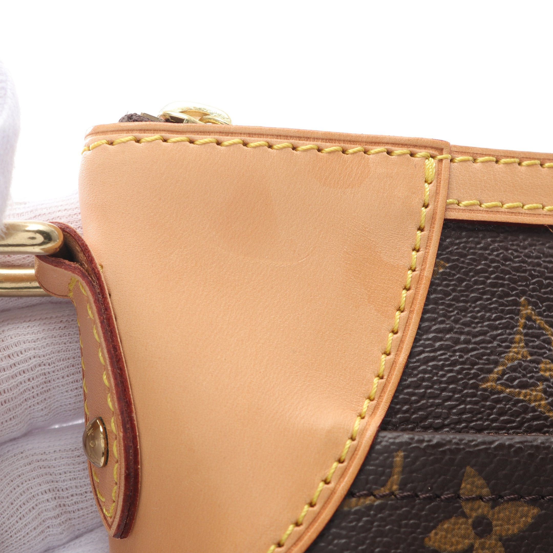 Louis Vuitton Louis Vuitton Odeon Mm Monogram Shoulder Bag Leather Brown Size ONE SIZE - 7 Thumbnail